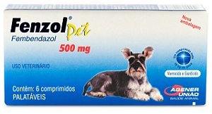 Fenzol Pet Fembendazol 500mg com 6 Comprimidos