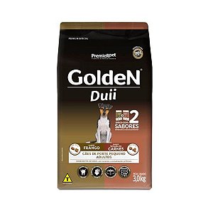 GoldeN Fórmula Duii Cães Adultos Raças Pequenas Frango e Carne 3Kg