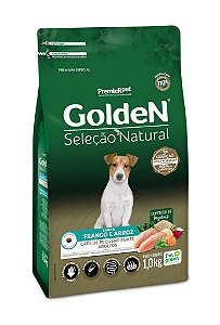 GoldeN Seleção Natural Cães Adultos Raças Pequenas Frango e Arroz