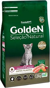 GoldeN Seleção Natural Gatos Filhotes Frango e Arroz