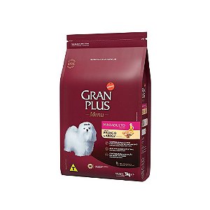 Gran Plus Cães Adultos Raças Mini Frango e Arroz