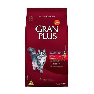 Gran Plus Gatos Castrados Carne e Arroz 10,1Kg