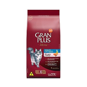 Gran Plus Gatos Castrados Salmão e Arroz Fracionado 10,1Kg