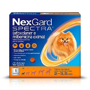 Nexgard Spectra 2 a 3,5Kg Caixa com 1 Comprimido