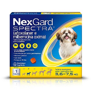 Nexgard Spectra 3,6 a 7,5Kg Caixa com 1 Comprimido