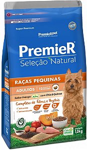 PremieR Seleção Natural Cães Adultos Raças Pequenas Frango Korin Chia e Quinoa