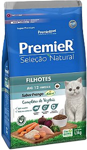 PremieR Seleção Natural Gatos Filhotes Frango Korin 1,5Kg
