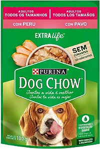 Sachê Dog Chow Adultos Todos os Tamanhos Peru 100g