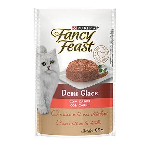 Sachê Fancy Feast Gatos Adultos Demi Glace Carne 85g