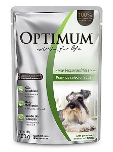 Sachê Optimum Cães Adultos Raças Pequenas e Minis Frango 100g