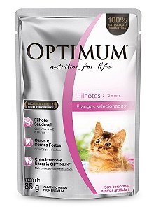 Sachê Optimum Gatos Filhotes Frango 85g