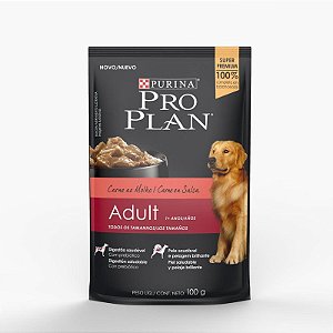 Sachê Pro Plan Cães Adultos Carne 100g