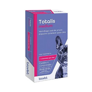 Totalis Medium 1 a Cada 10Kg com 4 Comprimidos