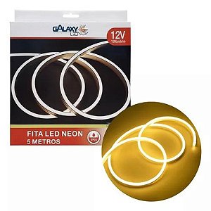 FITA LED NEON 12V 3000K  ROLO 5 METROS