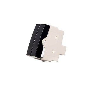 MODULO INTERRUPTOR DUPLO SIMPLES 10A PRETO EBONY CLEAN