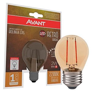 LAMPADA FILAMENTO 2W G 45 BIVOLT