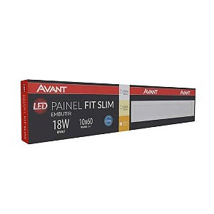 PAINEL LED EMBUTIR 18W 10X60 RETANG 4000K