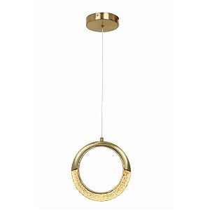 PENDENTE BELA LED 200 GOLD BRASS ACRILICO 10W 3000K