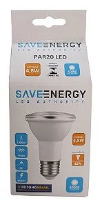 LAMPADA LED PAR 20 4,8W 4000K SAVE