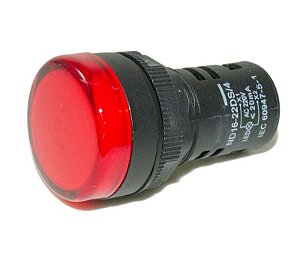 BOTAO SINALEIRO LED 220V VERMELHO