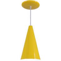 PENDENTE  CONE 25,5 X 16 CM AMARELO