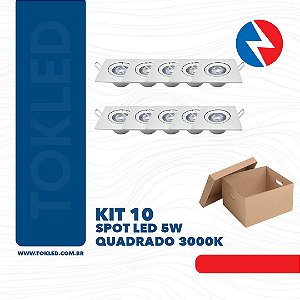 SPOT LED 5W QUADRADO 3000K