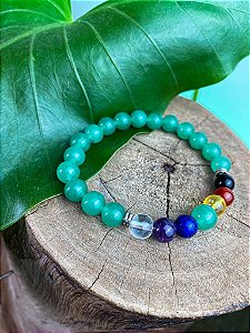 Pulseira Chakras | Quartzo Verde
