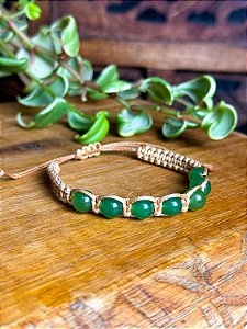 Pulseira Macramê | Quartzo Verde