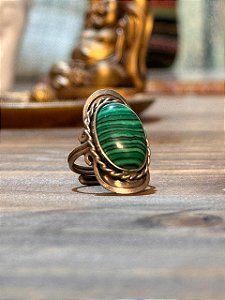 Anel Hippie Mudra | Malaquita