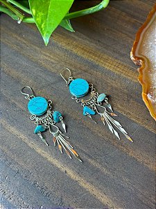 Brinco Hippie | Resina Howlita