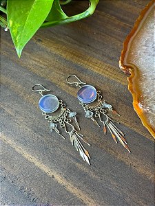 Brinco Hippie | Resina Opala