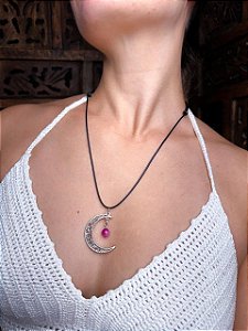 Colar Lunar | Ágata Rosa
