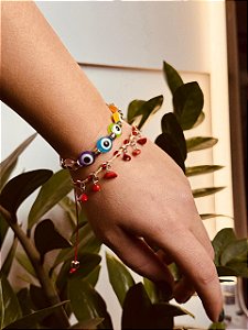 Kit Pulseiras Olho Grego | Red
