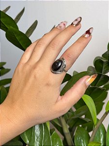 Anel Mudra | Obsidiana Dourada