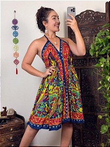 Vestido Indiano Risoflora | Marinho
