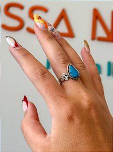 Anel Mudra | Resina Turquesa