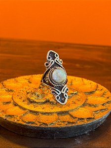 Anel Tribal | Resina Madre Pérola