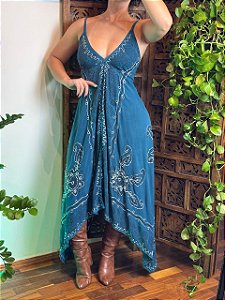 Vestido Indiano Tribal | Petróleo