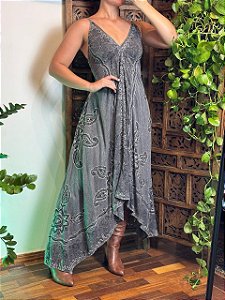 Vestido Indiano Tribal | Chumbo