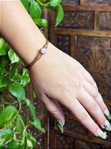 Bracelete Cobre | Quartzo Rosa