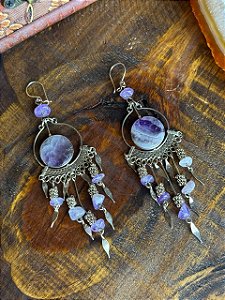 Brinco Hippie | Ametista