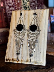 Brinco Hippie | Black Resin