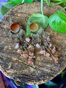 Brinco Hippie | Ágata Laranja