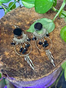 Brinco Hippie | Black Resin