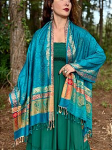 Pashimina Bohemian | Turquesa