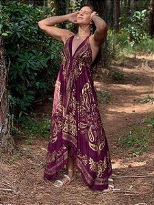 Vestido Yuna | Bordô