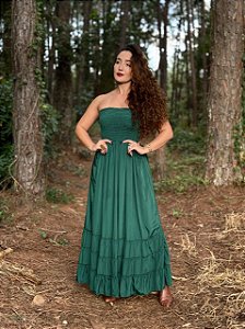 Vestido Indiano Gaia | Verde Militar