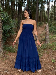 Vestido Indiano Gaia | Marinho