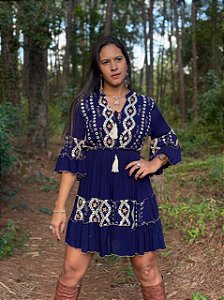 Vestido Indiano Íris | Marinho