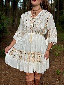 Vestido Indiano Íris | Branco